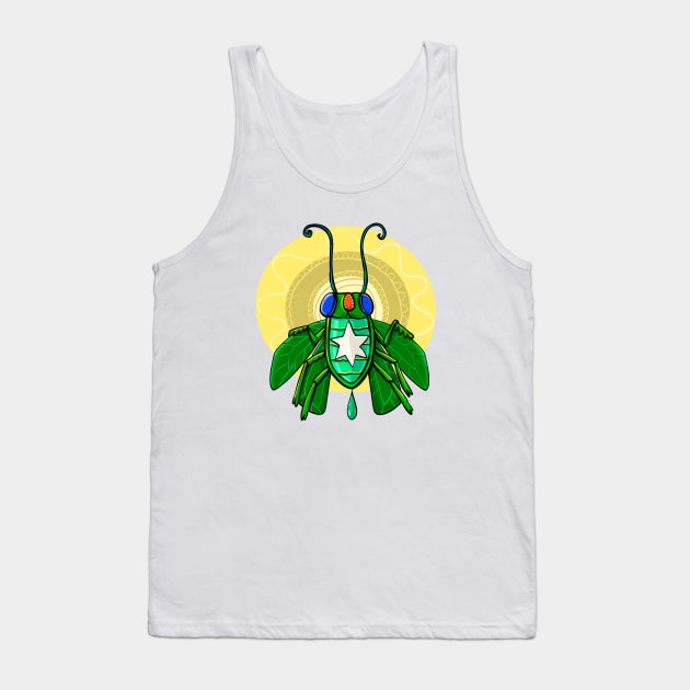 green scarab beetle with a golden disc Tank Top by duxpavlic